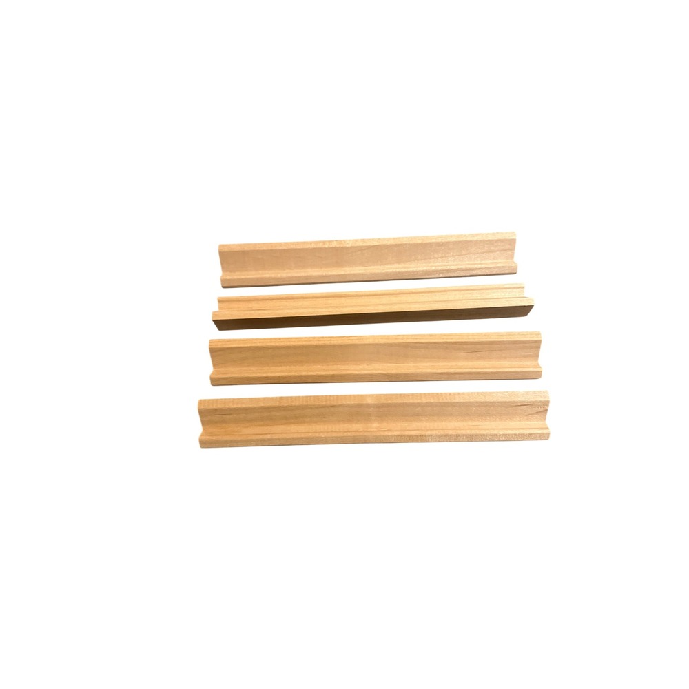 Scrabble Wood Tile Racks Set of 4 Letter Holders Genuine Game Parts 7"